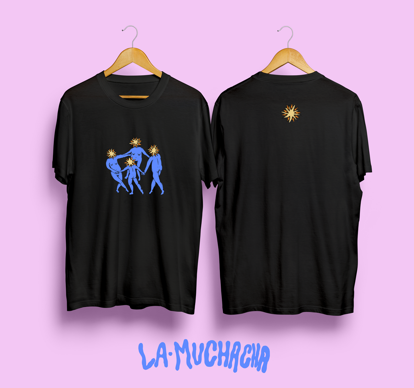 Camiseta Negra La Muchacha/La Dibujadora